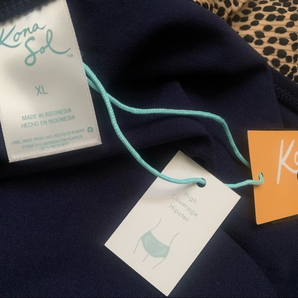 Kona Sol high coverage hipster bikini bottoms - Picture 2 of 3